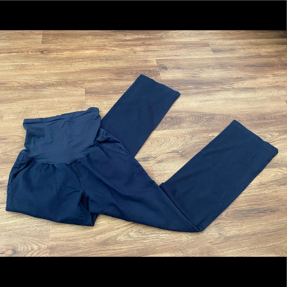 Indigo Blue Navy Maternity Jeans with Front Pockets - size Medium